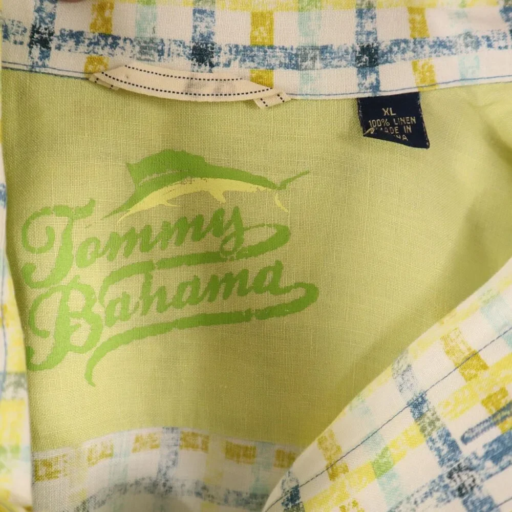 Tommy Bahama Relax Men's 100% Linen Multicolor Long Sleeve Button Up Shirt XL - Picture 5 of 9